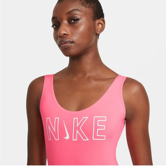 NIKE Low Back Neon Pink Swimsuit Size Large - Picture 8 of 8